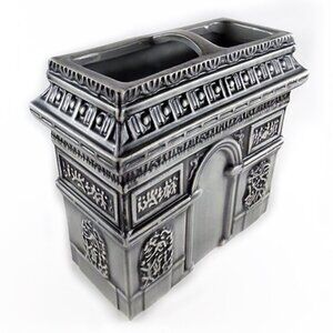 Paris French Toothbrush Holder Arc de Triomphe Ceramic Parisian French Country